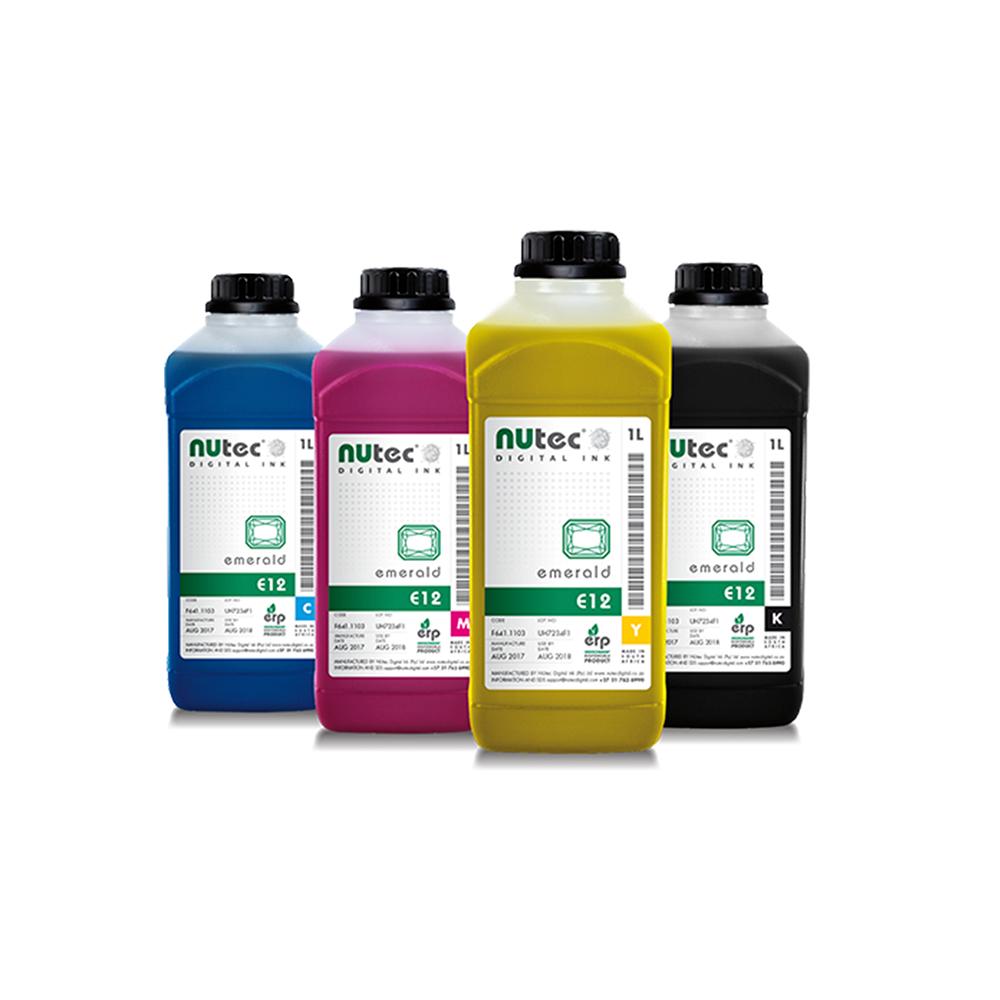 Tinta Nutec E12 P/Roland, Amarillo, 1lt